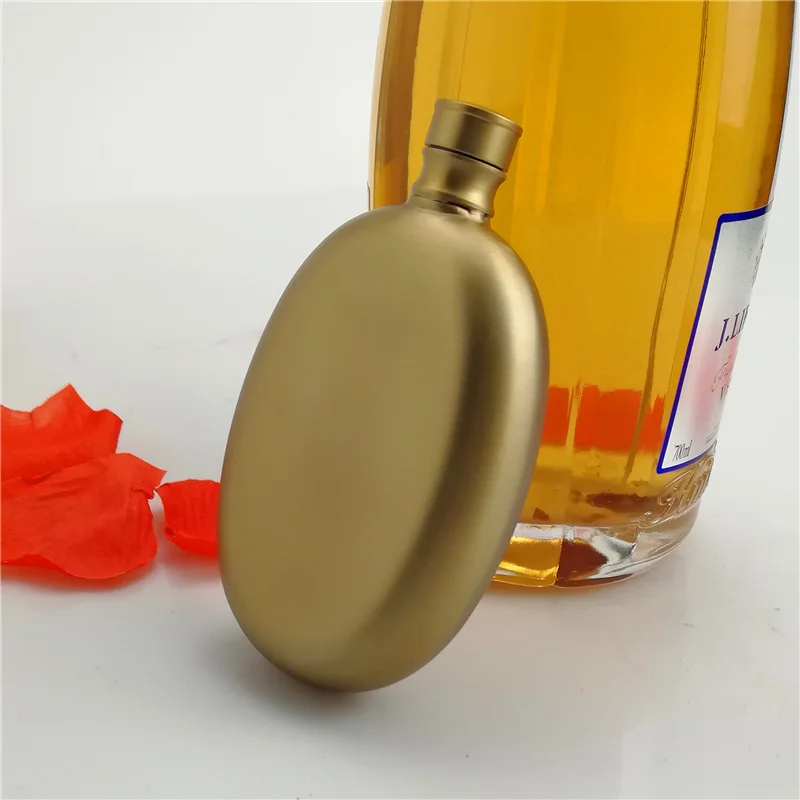 Golden Высокое качество, 3 унции, нержавеющая сталь, Мини фляжка, модная, портативная, для улицы, бутылка для вина, контейнер для ликера, Женская фляга - Цвет: Golden