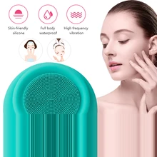 Силиконовый массажер для ухода за лицом, Электрический массажер для лица, антивозрастной соскабливающий очищающий лифтинг, инструменты, спа-щетка, аппарат для укрепления кожи