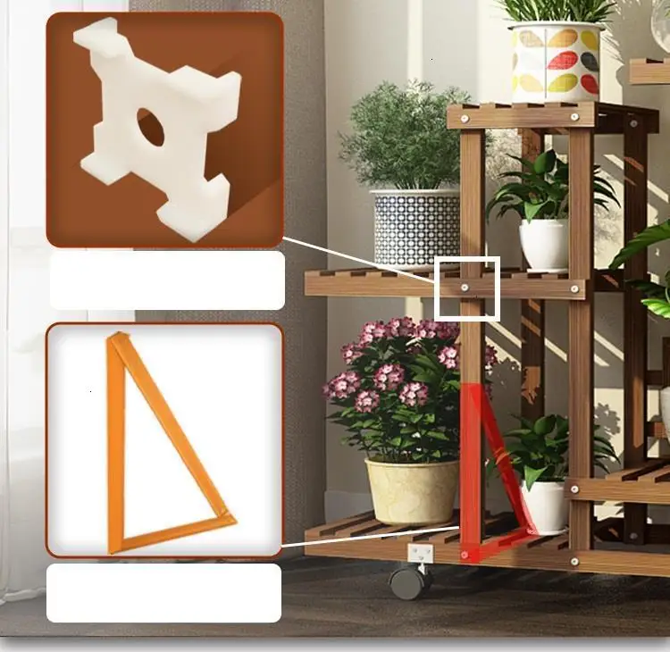 Madera Estante Mueble Para Plantas настольные комнатные садовые полки для горшка Dekoration балкон Цветочная полка стойка подставка для растений