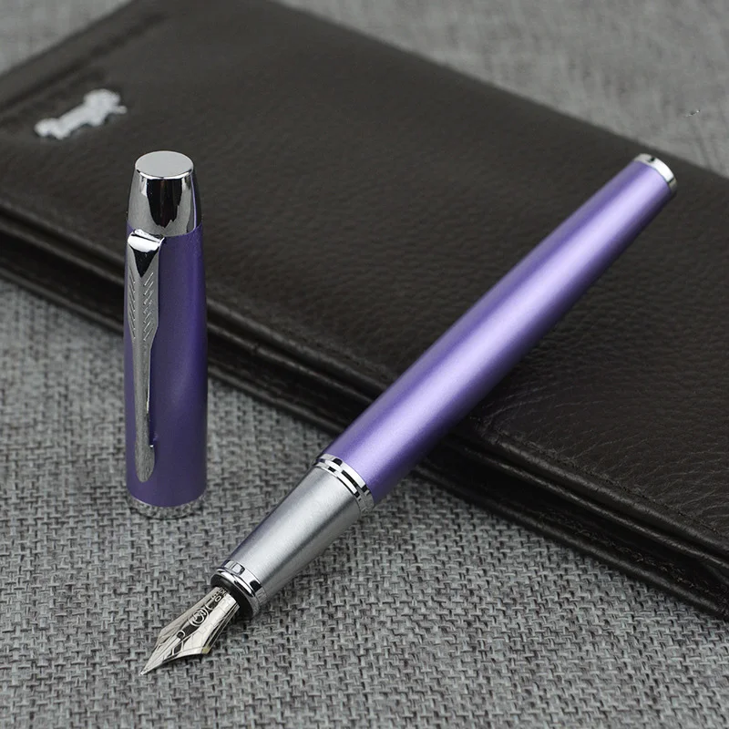 purple 1 шт., роскошная металлическая подарочная авторучка, высокое качество, металлические ручки для письма, каллиграфии, офисные школьные канцелярские принадлежности 03923 - Цвет: purple