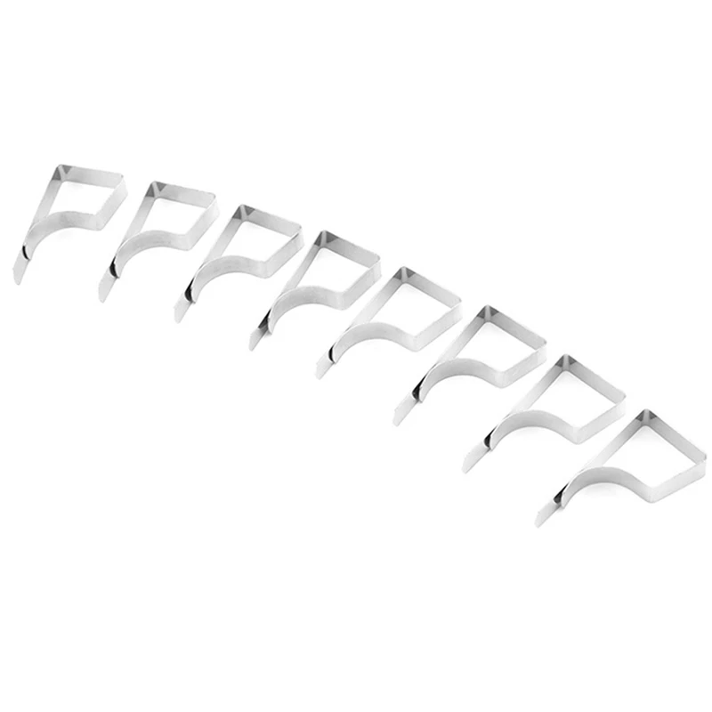 

8Pcs Quality Stainless Steel Table Cloth Clips Large Mouth Adjustable Fixed Triangle Tablecloth Clip For Home Picnic Wedding