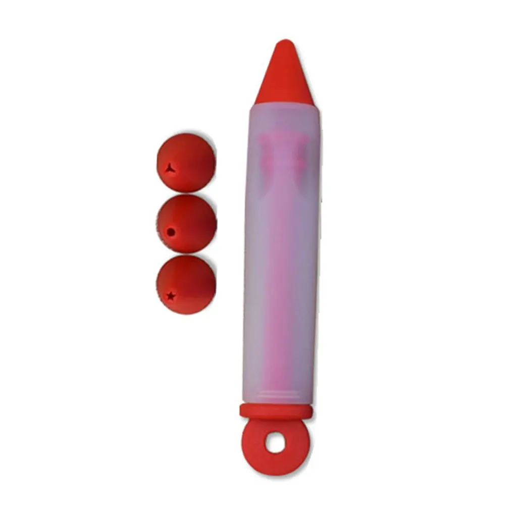 4 Head Set Silicone Chocolate Cream Gun Cookie Cake Pen Writing Instrument Milking Mouth Baking Tool