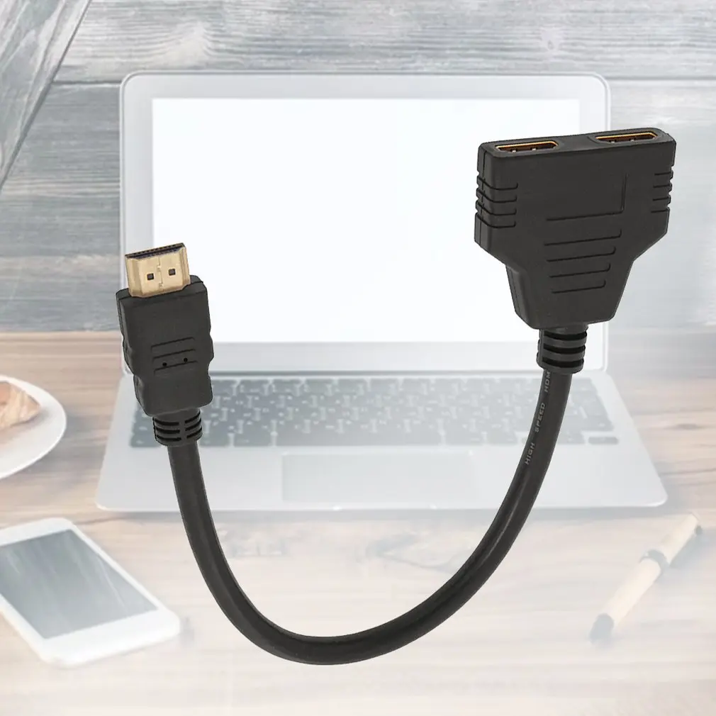4K HDMI 2,0 кабель сплиттер адаптер конвертер 1 в 2 Выход HDMI штекер 2 HDMI 1 в 2 выход
