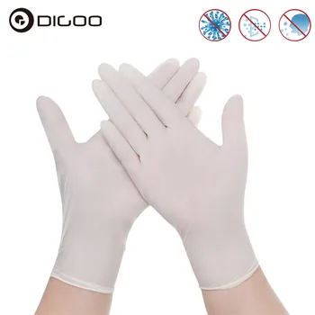 

DIGOO DG-LG01 Latex Gloves White 100PCS Food Grade Waterproof Allergy Free Disposable Safety Work Gloves Disposable Gloves