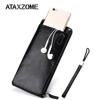 

ATAXZOME ultra-thin long wallet high quality soft PU unisex wallet simple fashion large capacity storage long wallet card holder
