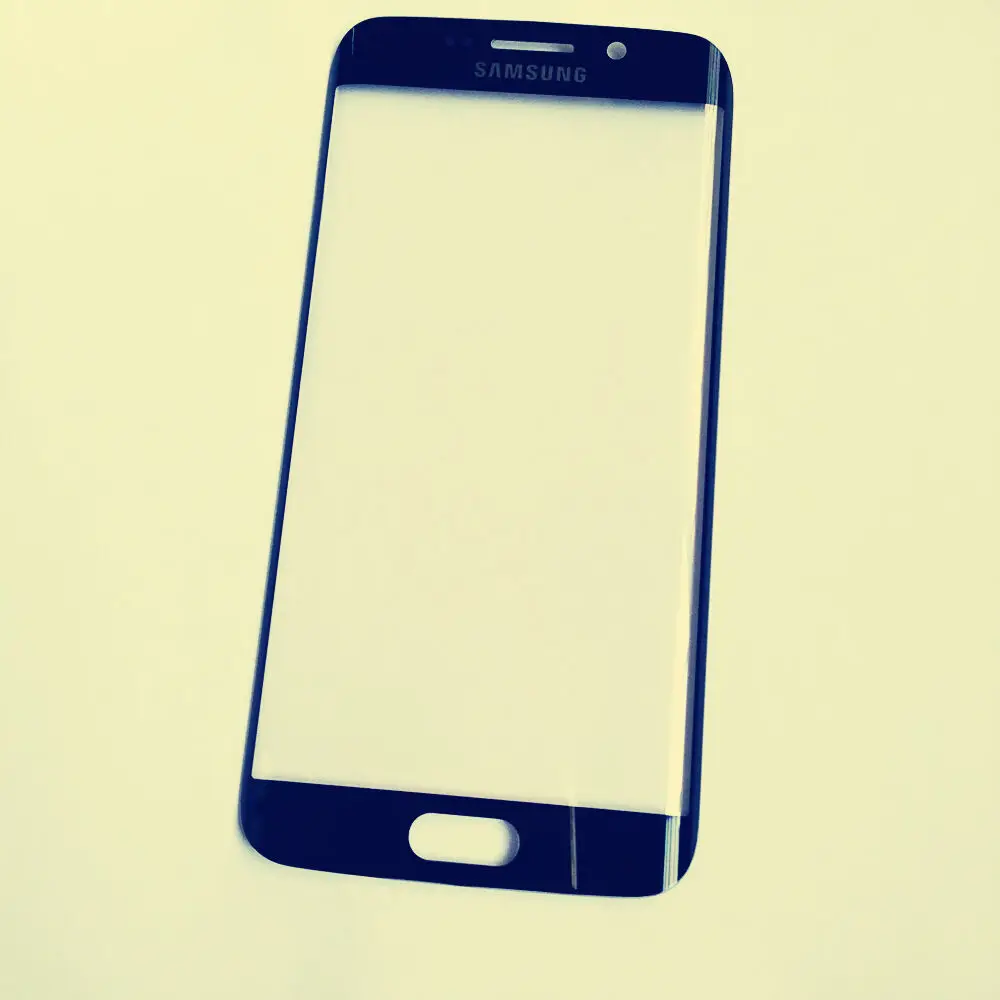 Черный Передний стеклянный объектив сенсорный сменный экран для Samsung Galaxy S6 Edge G9250 - Цвет: Черный