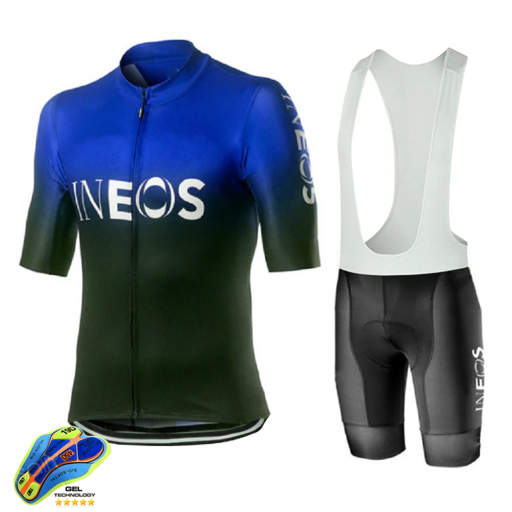 Bib cycling set Велосипедная майка Pro Team INEOS, летняя велосипедная майка, набор, дышащая, для гонок, спорта, Mtb, велосипедная майка, Мужская одежда для велоспорта - Цвет: Bib cycling set