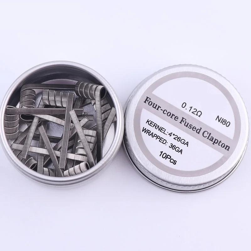 

NI80 High Density Clapton Prebuilt Coils Premade Coil for Electronic Cigarette RDA RTA RBA Atomizer Heating Wire fil chauffant