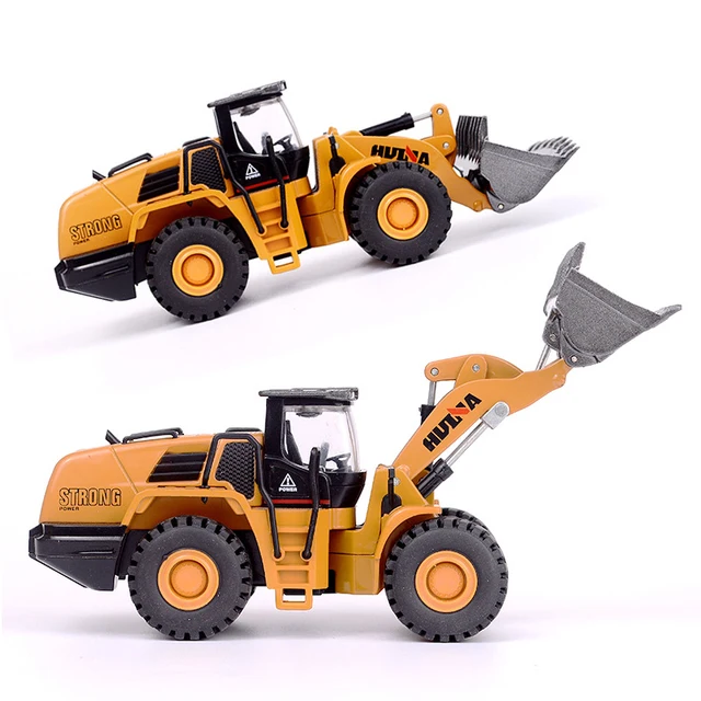 HUINA 1:60 Diecast Metal Model Dump Truck Excavator Wheel Loader Road Roller Construction Vehicle Toy  Gift Truck for Children 5