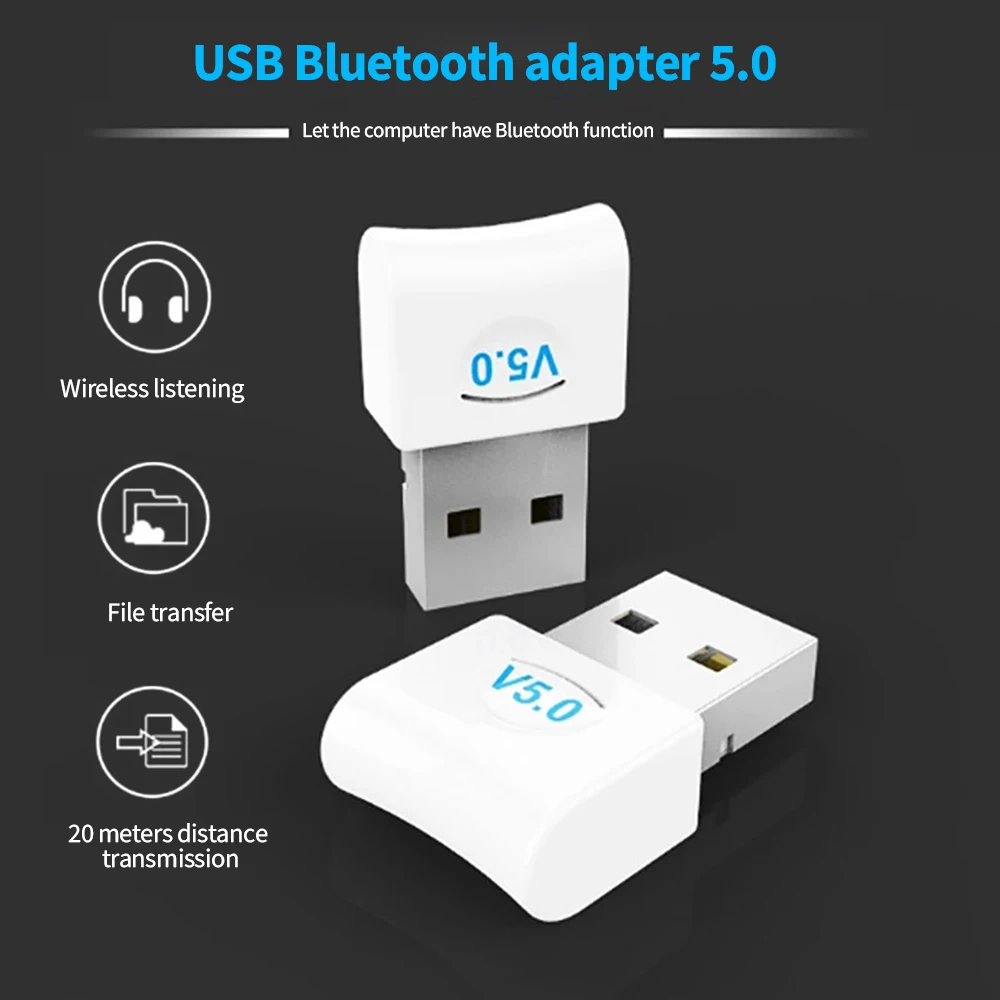 2 в 1 USB Bluetooth 5 0 адаптер для телефона ПК Компьютерная мышь клавиатура беспроводной
