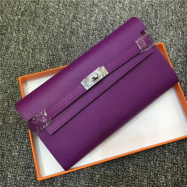 Kafunila кошелек из натуральной кожи женский известный брендовая люксовая дизайнерская кошельки женский кошелек из натуральной кожи клатч держатели для карт - Цвет: purple