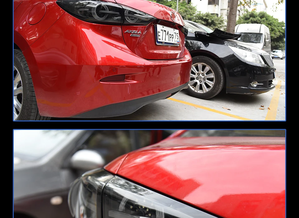 AKD Тюнинг автомобилей задние фонари для Mazda 3 Мазда 3 Axela- задние фонари светодиодный DRL ходовые огни Противотуманные фары с ангельскими глазками задние фонари