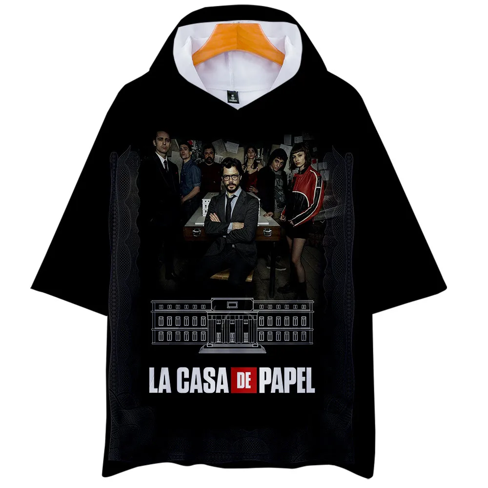 La Casa De Papel 3D футболка с капюшоном для мужчин/женщин harajuku деньги Heist House of Paper в стиле