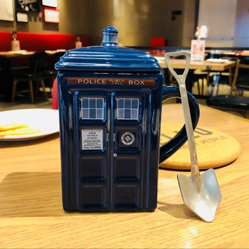 

Creative Coffee Cup with Spoon Female Large Capacity Couple Cup with Lid Breakfast Cup Mug Household Ceramic Cup Northern Europe