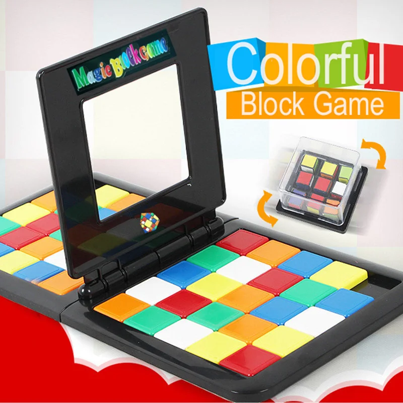  Colorful Puzzle Cube 3D Puzzle Race Cube Board Running Game Kids Adults Interesting Table Game Educ