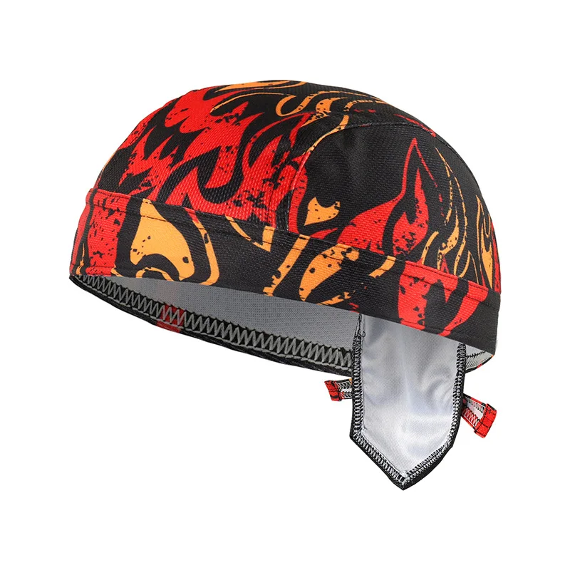 16 цветов, мужская и женская велосипедная Пиратская Кепка, банданы, летний солнцезащитный головной убор для бега, шарф, уличная дышащая велосипедная Кепка, велосипедная шапка - Цвет: Black Red