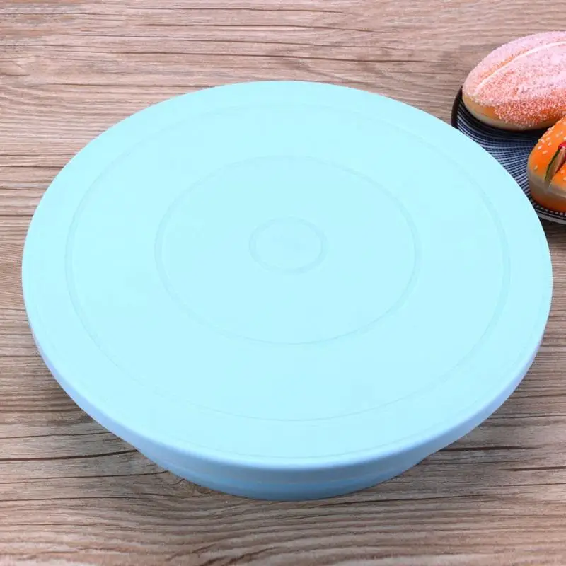 Пластиковый стол вращающаяся подставка для торта мини вращающаяся противоскользящая тарелка для торта вращающаяся кухонная сковородка "сделай сам" инструмент для выпечки