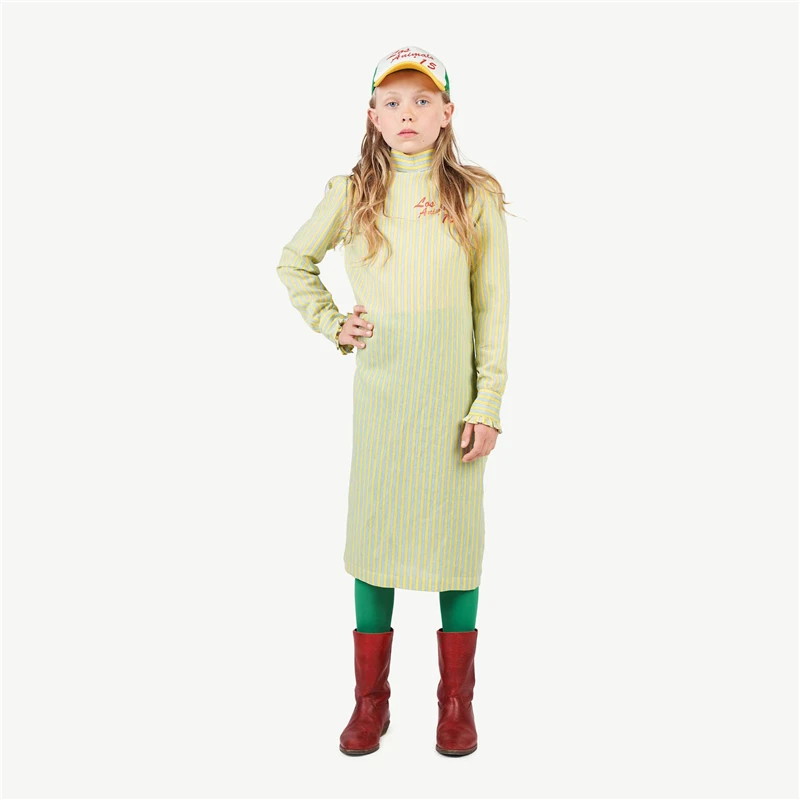 Детское осенне-зимнее платье для девочек брендовая одежда для маленьких девочек винтажное платье-пачка для малышей Брендовая детская одежда