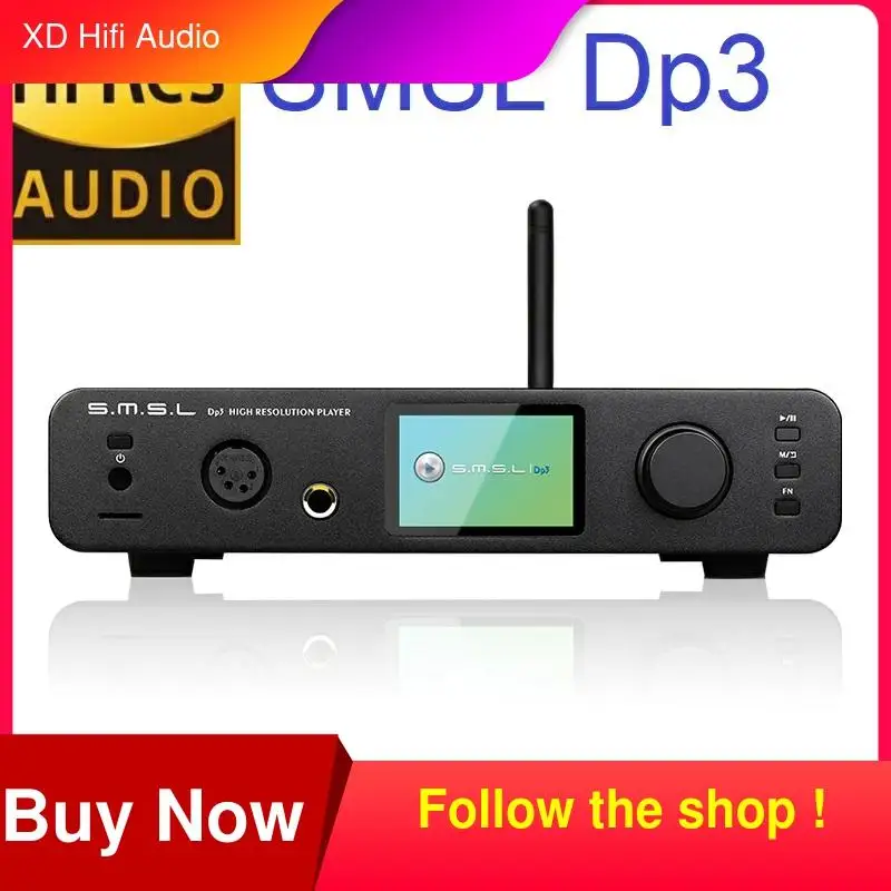 

SMSL DP3 Decoder Amplifie Hi-Res Balanced Digital Player ES9018Q2C two-way Bluetooth 4.0/WIFI/ DSD Coaxial/Optical USB DAC AMP