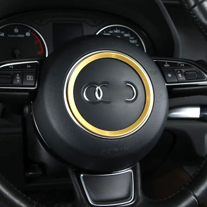 Подходит для Audi A3 A4L Q3 Q5 A5 A6L украшение рулевого колеса блестящие обручи наклейки с блестками интерьер аккуратное переоборудование