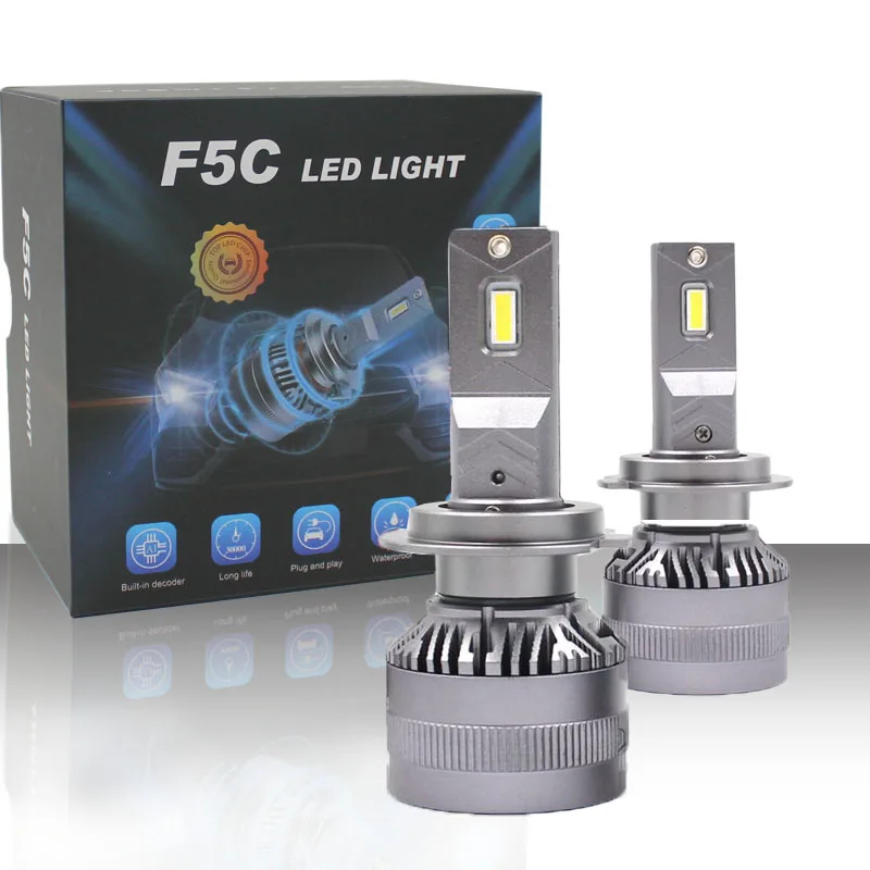F5C H7 LED Headlights Bulb 120W 12000LM H11 9005 9006 Bulbs headlight kit Fog Light H4 H8 H16 Car Lamp | Автомобили и мотоциклы