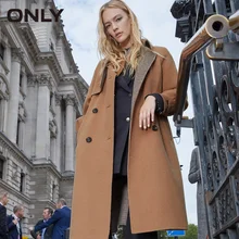 Только Осень Зима Женщины двухсторонний носить шерстяное пальто куртка | 11834S518