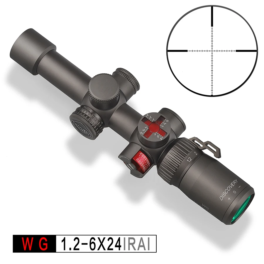 

Discovery New WG 1.2-6X24IRAI Riflescope With Angle and level indicator Cheap Model .22LR Hunting Outdoor Sight Scope