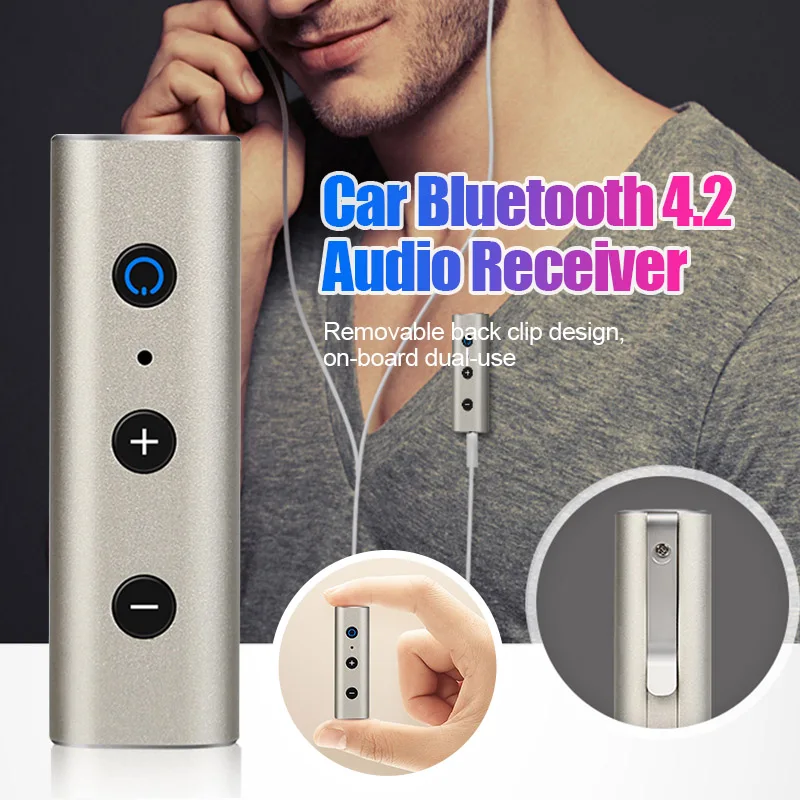Автомобильный беспроводной Bluetooth 4,2 аудио приемник адаптер 3,5 мм AUX мини для ноутбука мобильный телефон LHB99