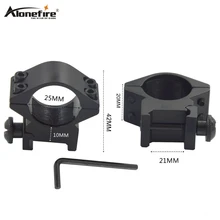 Alonefire 25,4 мм кольцо Weaver 21 мм рельсовая база страйкбольная винтовка ружье тактическое Освещение лазерный прицел охотничьи крепления аксессуары