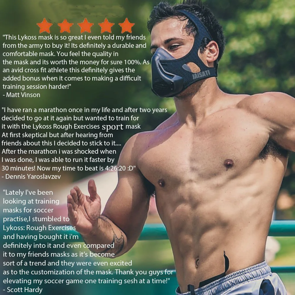 JAISATI High Altitude Sports Mask 2.0 Fitness Workout elevation Endurance Resistance Oxygen Control training sports mask 3.0