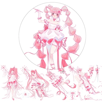 

Cartoon Pink Candy Girl Cute Washi Tape wide 8.5CM*3M