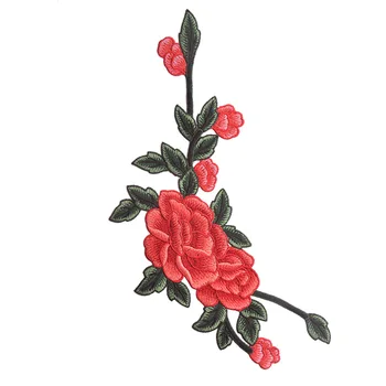 

Ethnic style peony and leaves design embroidery flower clothes patch decal used as DIY clothes decoration and patch