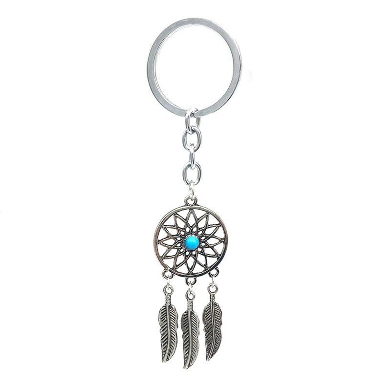 

Fashion Dream Catcher Tone Key Chain Ring Feather Tassels Keyring Keychain For Women Ladies Girl Gifts