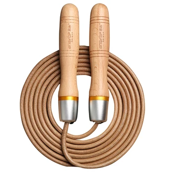 

Adult Wooden Handle Speed Training Jump Rope Professional Fitness Equipment Loss Weight Home Gym Adjustable Length Tangle Free