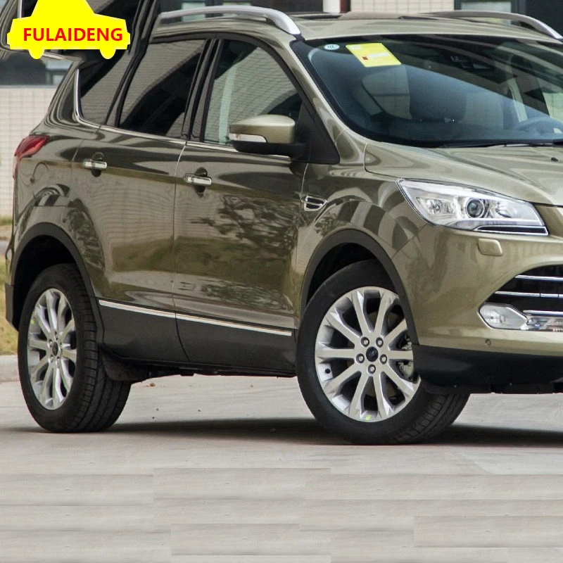 4 шт. для Ford Kuga ESCAPE 2013- из нержавеющей стали внешняя сторона двери внизу литье отделкой стайлинга автомобилей