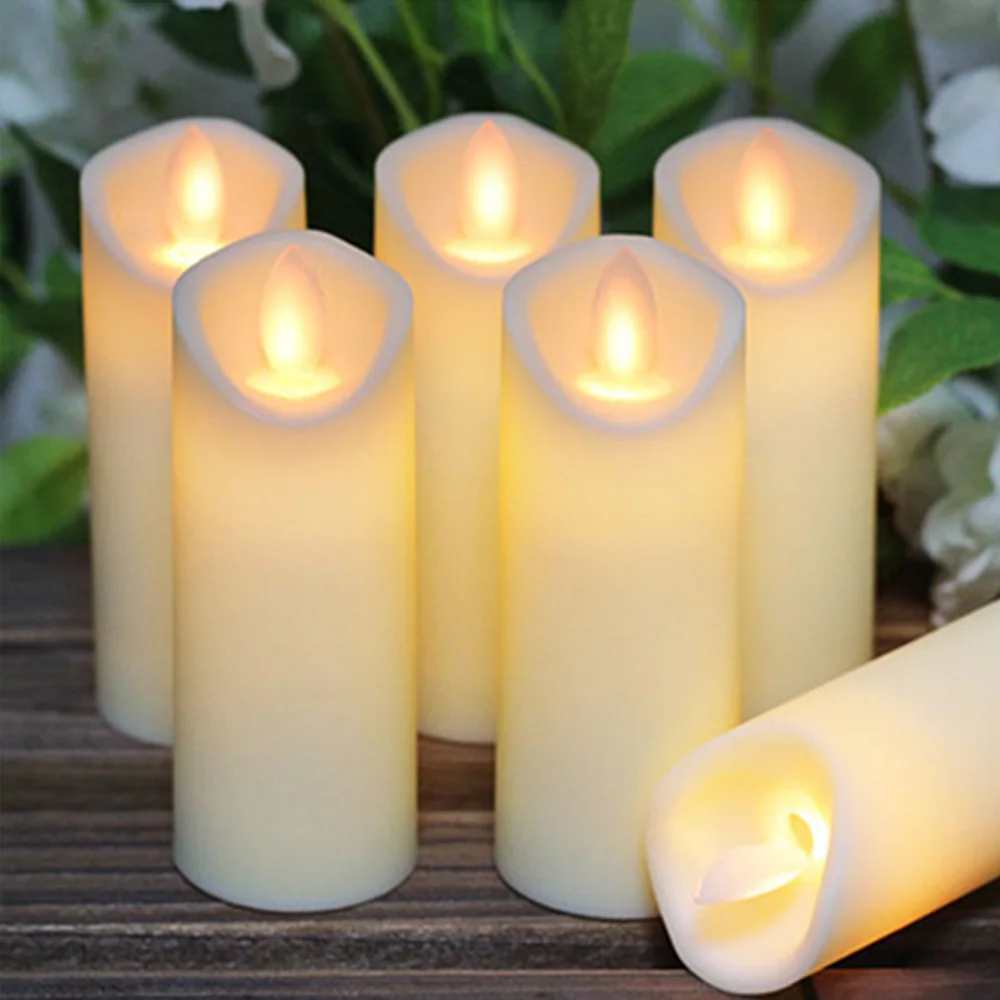 

1pcs Flameless Candles Flickering with Realistic Moving Flame Romantic LED
