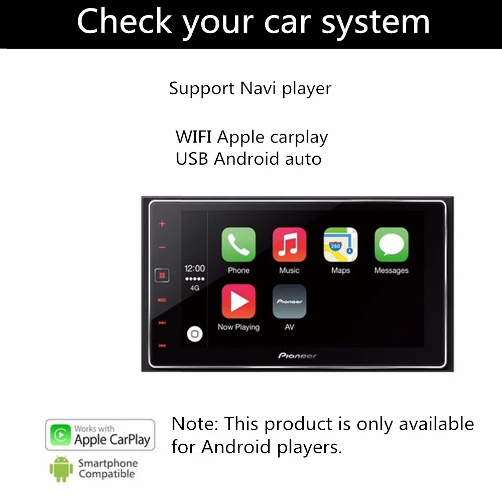 Беспроводной Apple Car Play Внешний порт CarPlay Mirror Link/Android автоматическое подключение USB для Android навигационный плеер портативный телевизор 12 В