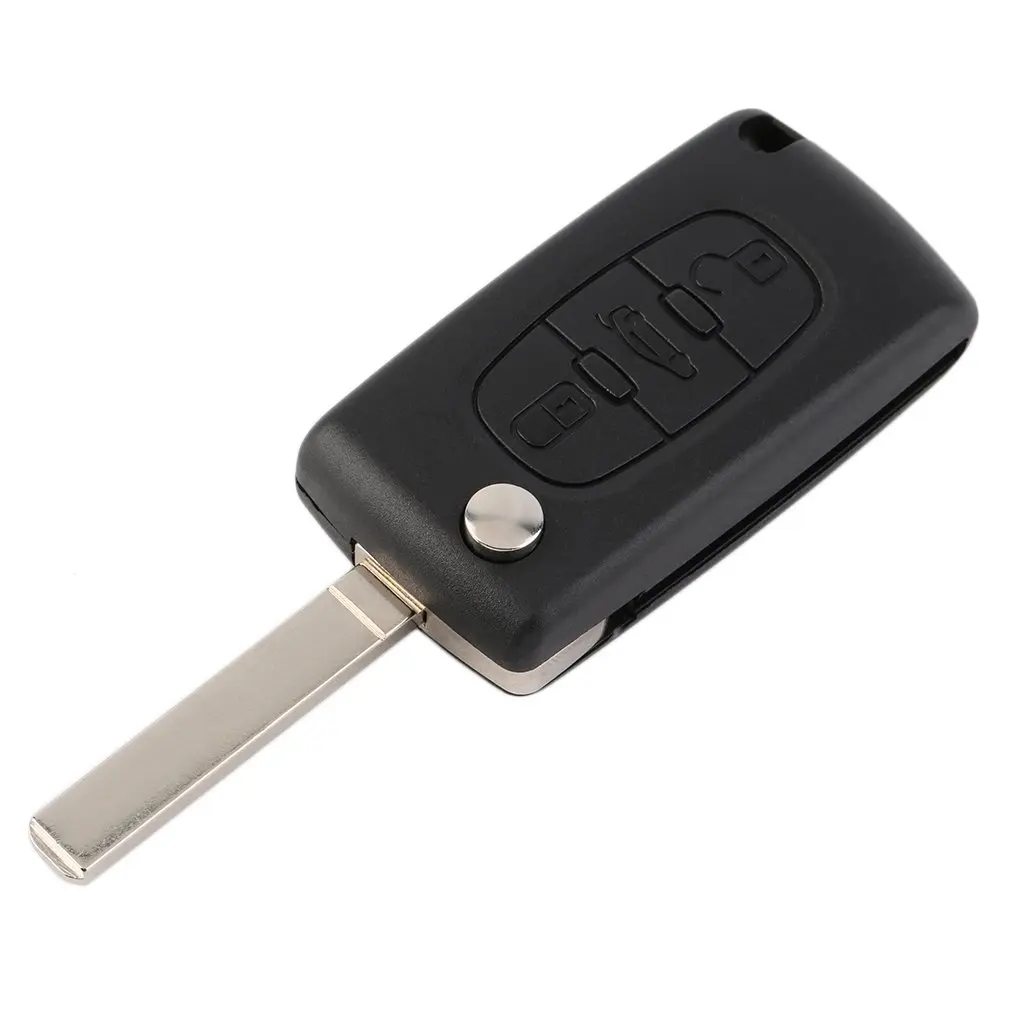 Black Uncut 3 Button Remote Key With ID46 Chip 433MHz For Peugeot New | Автомобили и мотоциклы