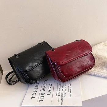 

Bag Female 2020 New Lingge Chain Bag Korean One Shoulder Messenger Bag Fashion Embroidery Bag Retro Female Bag