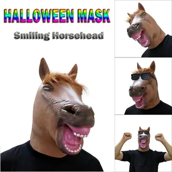 

New Horse Head Mask Cosplay Mask Latex Prop Style Toys Party Halloween Face Mask High Quality Prop Style Toys Party Halloween