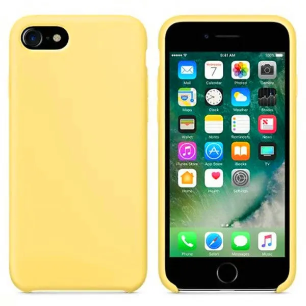 Цвет: желтый Официальный Стильный силиконовый чехол для iPhone 7 8 6 6S Plus, чехол с логотипом s для Apple iPhone 11 Pro Max X XS Max XR 5 5S, чехол+ коробка - Цвет: Цвет: желтый
