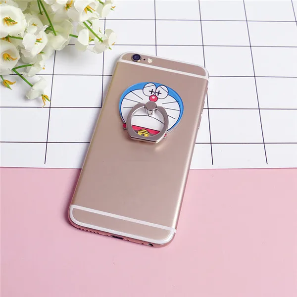 Doraemon держатель для мобильного телефона, универсальная подставка для телефона, подставка для телефона, держатель для кольца на палец, столы, поддержка Celular для iPhone - Цвет: 2