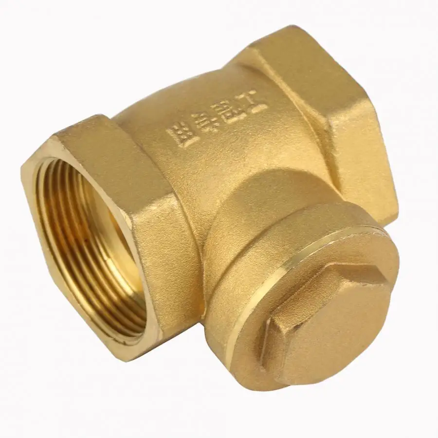 Female Thread Brass Non-return Swing Check Valve 232PSI Prevent Water Backflow DN32