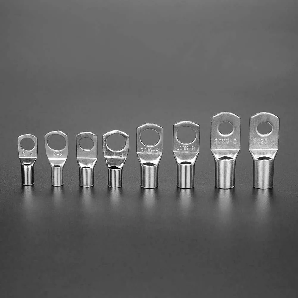 

Heat Shrink Tubing Insulated Electrical Tinned Wire Ring Terminal Set Adapter Copper Crimped Durable Tool Lug Starter Cable