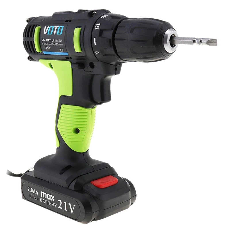 

EASY-Voto Ac220V Cordless 21V Electric Screwdriver With 2 Lithium Batteries And Two-Speed For Handling Screws / Punching