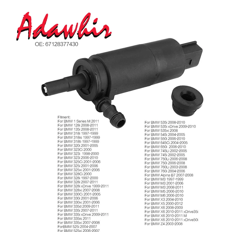 Насос для мойки фар BMW E36 E38 E39 E46 E53 E60 E61 E63 E64 E65 E66 E82 E83 EE88 E91 E92 Z4 67128377430|Топливные