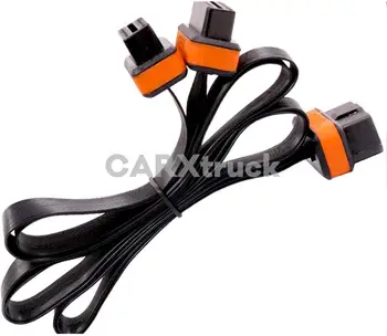 

CARXtruck OBD2 Cable Splitter Long Car Diagnostic Extender Adapter 1 Male to 2 Female Y Point Flat Noodles Line OBDII Connector