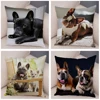 MINI French Bulldog Pillow Case for Home Sofa Car Soft Plush Decor Cute Pet Animal Dog Cushion Cover Printed Pillowcase 45x45cm 3