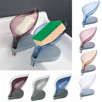

HOT Leaf Shape Soap Box Self Draining Soaps Holder For Kitchen Bathroom Creative
