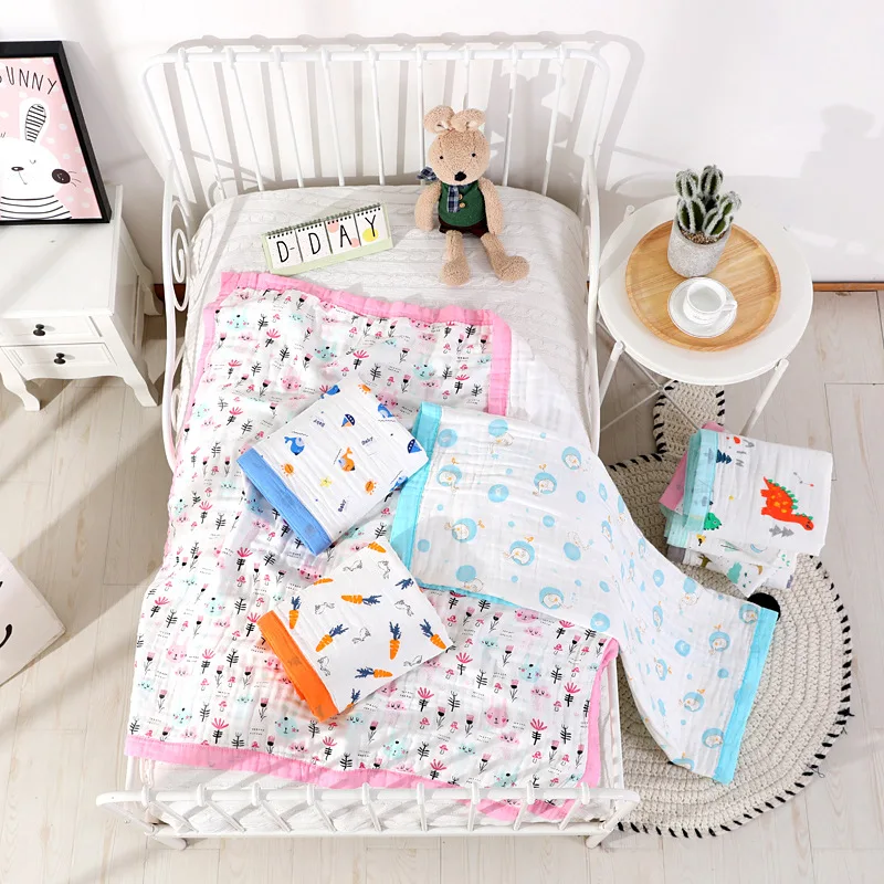

Six-layer Large Rims Printed Children's Quilt Bath Towel Soft Newborn Infant Child Cotton Jacquard Towel Blanket Baby Blanket Bl